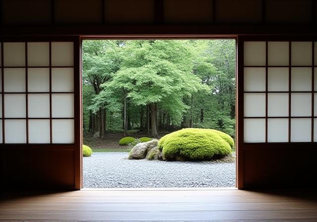 静寂な京都の寺院での座禅